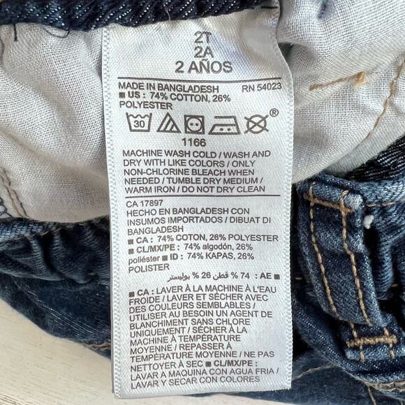 Old Navy Boys Jeans 2T Denim Straight Leg Elastic Waist Zip Fly Casual Basic - Picture 4 of 4